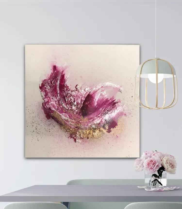 Sandra Kühn – abstraktes Acrylbild aus der Serie Arbeiten mit Struktur, Werk 4