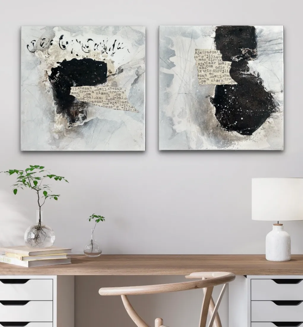Sandra Kühn – abstraktes Acrylbild aus der Serie Arbeiten mit Struktur, Werk 3