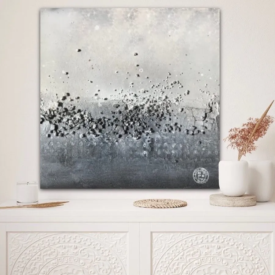 Sandra Kühn – ohne Titel, 60 × 60 cm, Acrylmalerei aus der Serie Arbeiten mit Struktur