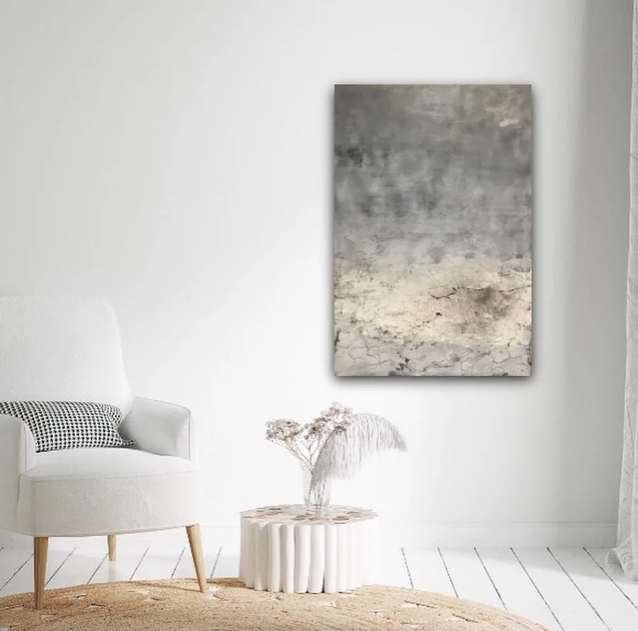Sandra Kühn – „Zwischen Himmel und Erde“, 70 × 100 cm, Acrylmalerei aus der Serie Arbeiten mit Struktur